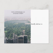 NYCセントラルパーク写真 – 日付を保存ポストカード 案内ポストカード (裏面)