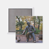 NYCセントラルパーク、ハンス・クリスチャン・アンデルセン マグネット (正面/裏面)