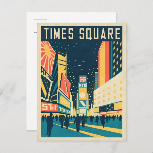 NYCタイムス素晴らしクエア ポストカード (正面/裏面)