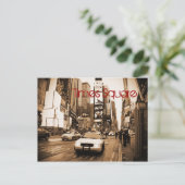 NYCタイムズスクエアタクシーはがき ポストカード (スタンド正面)