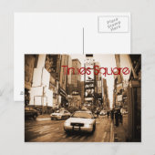 NYCタイムズスクエアタクシーはがき ポストカード (正面/裏面)