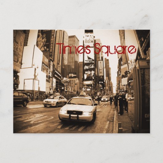 NYCタイムズスクエアタクシーはがき ポストカード (正面)