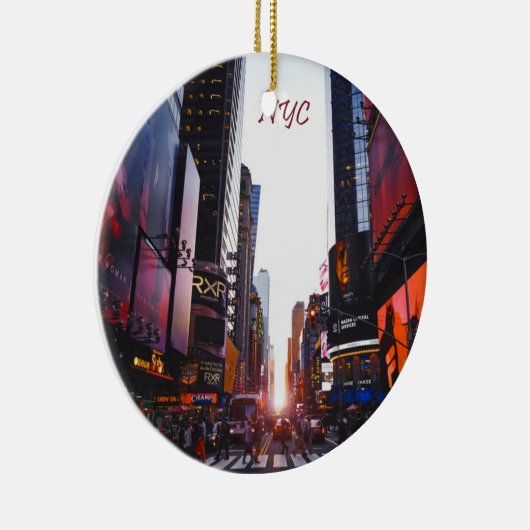 NYCタイムズスクエアニューヨークシティ セラミックオーナメント (右)