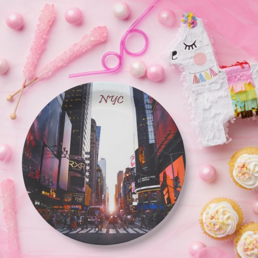 NYCタイムズスクエアニューヨークシティ ペーパープレート (パーティー)