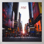 NYCタイムズスクエアニューヨークシティ ポスター (正面)