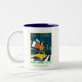 NYCタイムズスクエア ツートーンマグカップ (左)