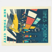 NYCタイムズスクエア フリースブランケット (正面(横))