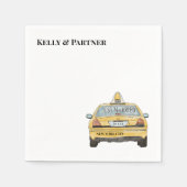 NYCタクシー結婚カクテル スタンダードカクテルナプキン (正面)