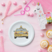 NYCタクシー結婚カクテル ペーパープレート (パーティー)