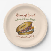 NYCデリベーゲルクリームチーズケーパーズオニオンロックス ペーパープレート (正面)