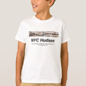 NYCドレイパス・ハドソン蒸気機関車 プロフィール Tシャツ (正面)