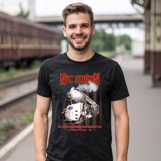 NYCドレイパース・ハドソン機関車 アメリカ国旗 Tシャツ