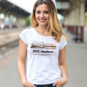 NYCドレイファス・ハドソン機関車 アメリカ国旗 Tシャツ