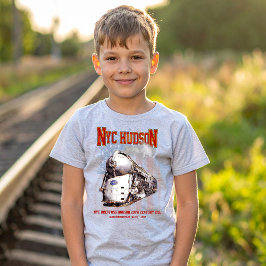 NYCドレイファス・ハドソン機関車 アメリカ国旗 Tシャツ