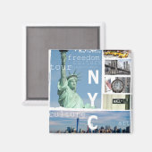 NYCニエレガントューヨーク市テンプレート広場 マグネット (正面/裏面)