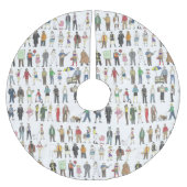 NYCニューヨークの人々の近隣住民 ブラッシュドポリエステルツリースカート (正面)