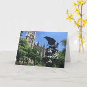 NYCニューヨークの聖ヨハネの大聖堂 カード (黄色い花)