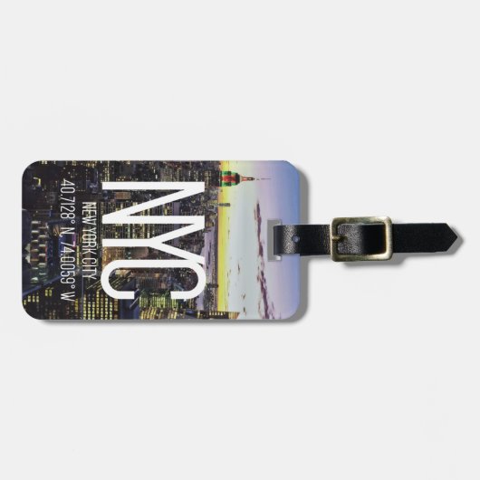 NYCニューヨークの荷物のラベル ラゲッジタグ (正面横)