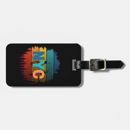 NYCニューヨークカラフルデザインアクリル荷物タグ ラゲッジタグ (正面横)