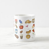 NYCニューヨークグルメピザベーゲルプレツェルチーズケーキ コーヒーマグカップ (中央)