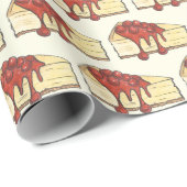 NYCニューヨークシティさくらんぼチーズケークスライスデザート ラッピングペーパー (ロールコーナー)