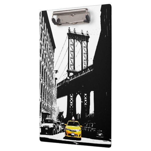 Nycニューヨークシティアートポップ・アートのイエロータクシーブルックリン クリップボード (左)
