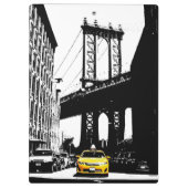 Nycニューヨークシティアートポップ・アートのイエロータクシーブルックリン クリップボード (裏面)