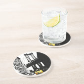 Nycニューヨークシティイエロータクシブルックリンブリッジ コースター (側面)