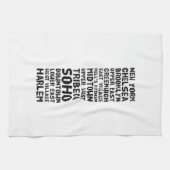 NYCニューヨークシティブラック&ホワイトネイバーズ キッチンタオル (横)