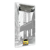 Nycニューヨークシティブルックリンブリッジイエロータクシー ミニクリップボード (アングル)