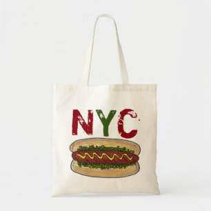NYCニューヨークシティホットドッグホットドッグドッグズリーッシュバッグ トートバッグ