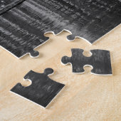 NYCニューヨークシティマンハッタンナイト白黒 ジグソーパズル (側面)