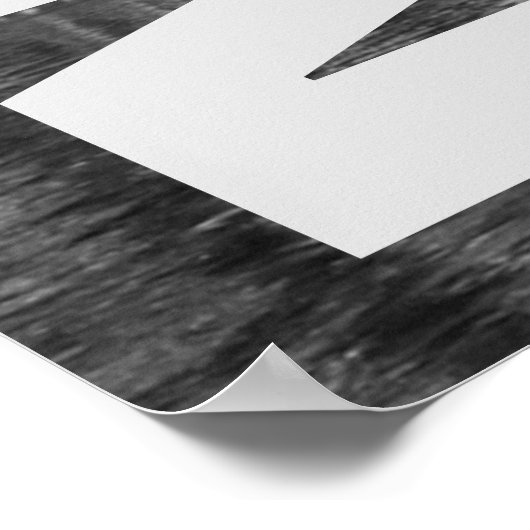 NYCニューヨークシティマンハッタンナイト白黒 ポスター (角)