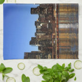 NYCニューヨークシティマンハッタンナイト キッチンタオル (折り畳み)