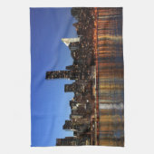 NYCニューヨークシティマンハッタンナイト キッチンタオル (縦)