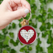 NYCニューヨークシティ赤いハートピープルキーチェーン キーホルダー (手)