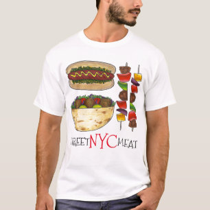 NYCニューヨークシティ通りミートファラフェホットドッグトート Tシャツ