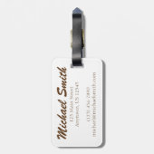 NYCニューヨークベーゲルラゲッパーソナライズされたグタグ ラゲッジタグ (裏面縦)