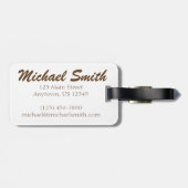 NYCニューヨークベーゲルラゲッパーソナライズされたグタグ ラゲッジタグ (裏面横)