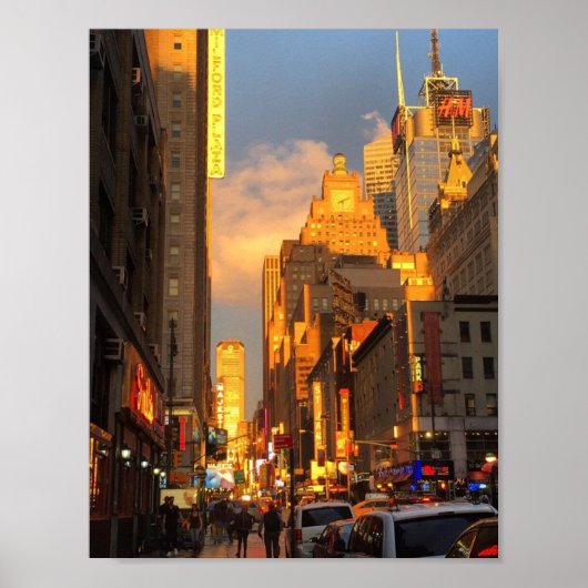 NYCニューヨークミッドタウンブロードウェイシアターディストリクト ポスター (正面)