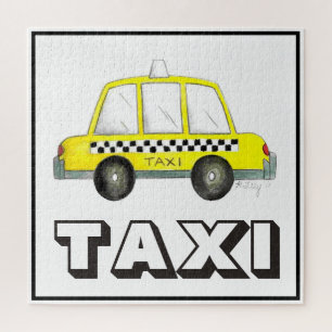 NYCニューヨーク市イエローキャブタクシータクシーTaxicab車 ジグソーパズル