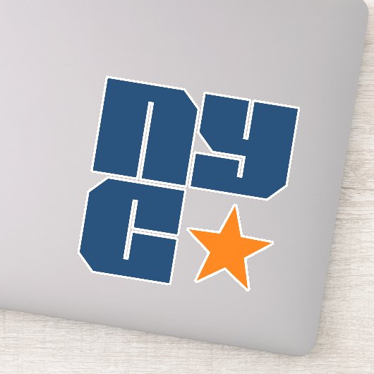 NYCニューヨーク市ステッカー – スターブロック文字NYC シール (詳細)