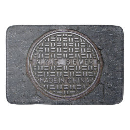 NYCニューヨーク市下水道カバー再生ノベルティ バスマット