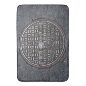 NYCニューヨーク市下水道カバー再生ノベルティ バスマット (正面縦)