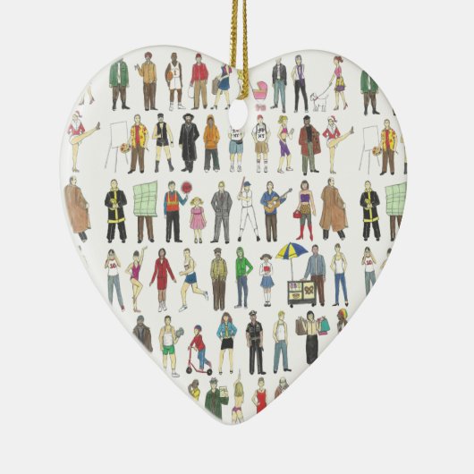 NYCニューヨーク市市民住民アート セラミックオーナメント (右)