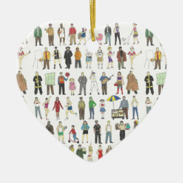 NYCニューヨーク市市民住民アート セラミックオーナメント