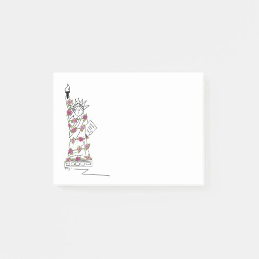 NYCニューヨーク市復活祭の自由バラ ポストイット (正面)