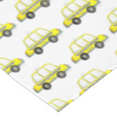 NYCニューヨーク市松模様にシティイロタクシー テーブルクロス (アングル)