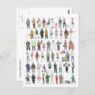NYCニューヨーク市民の人々 ポストカード