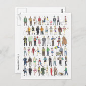 NYCニューヨーク市民の人々 ポストカード (正面/裏面)